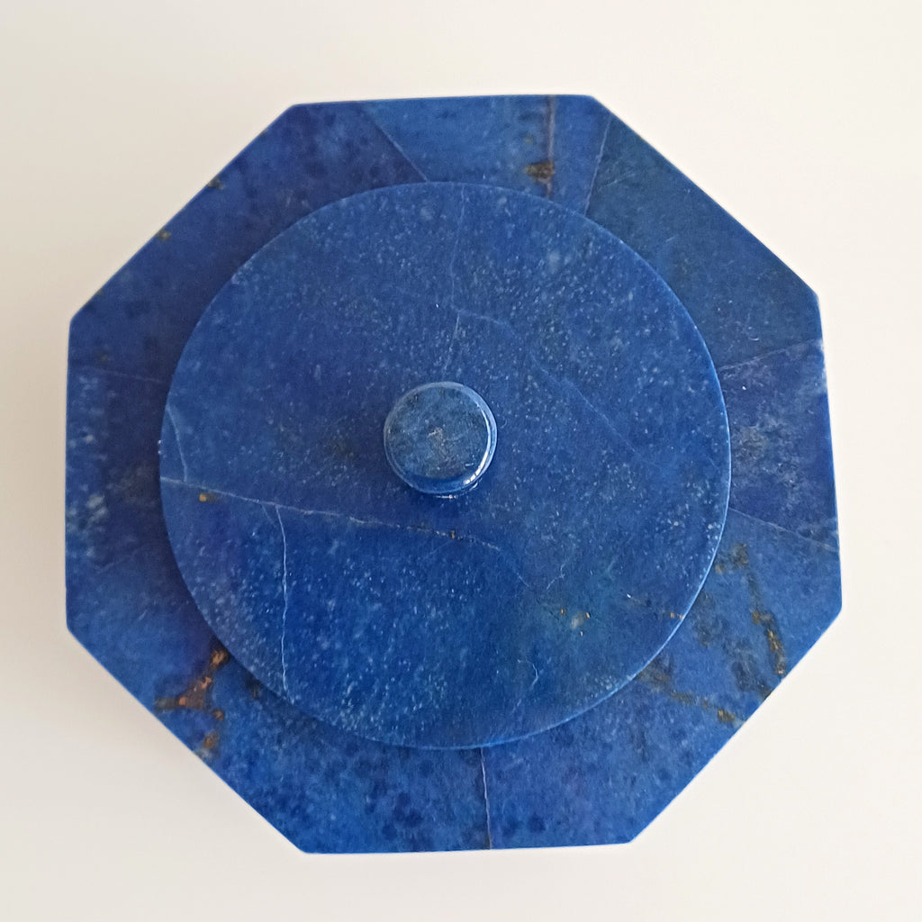 Lapis Lazuli Handmade Jewellery Box 10x10 CM