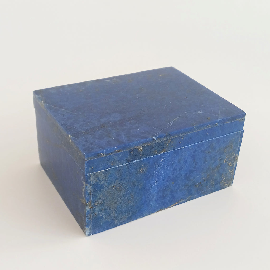 Lapis Lazuli Handmade Jewellery Box 9.6x7.2 CM