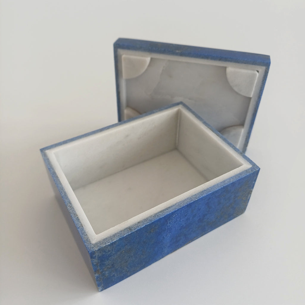 Lapis Lazuli Handmade Jewellery Box 9.6x7.2 CM