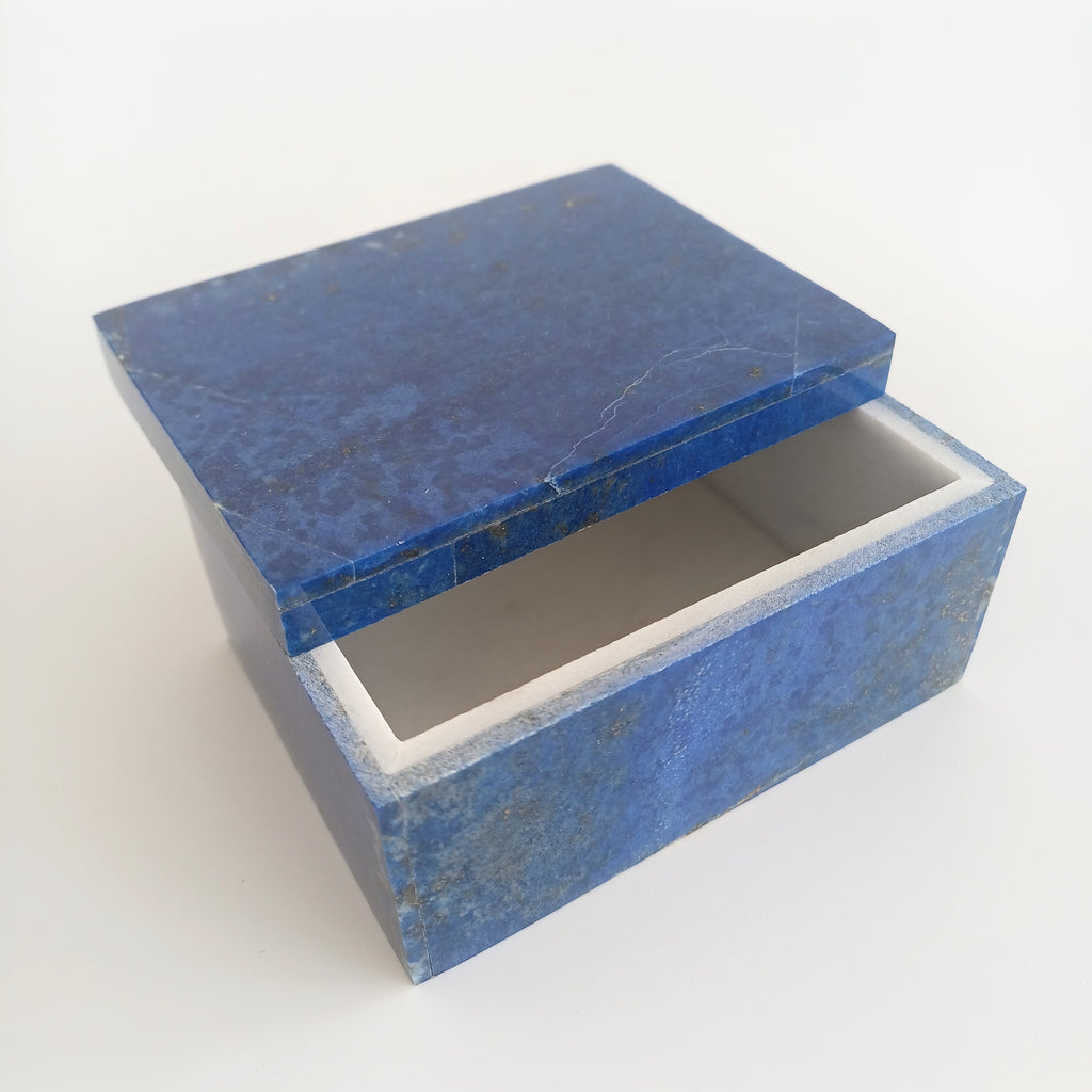 Lapis Lazuli Handmade Jewellery Box 9.6x7.2 CM