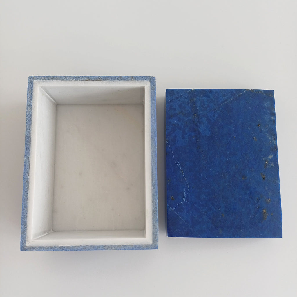 Lapis Lazuli Handmade Jewellery Box 9.6x7.2 CM