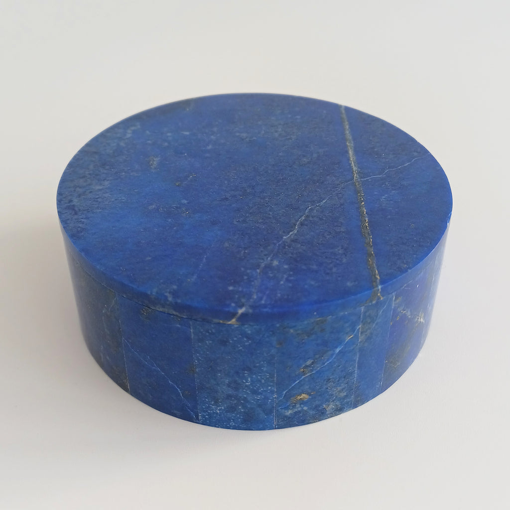 Lapis Lazuli Handmade Jewellery Box 7.6x7.6 CM
