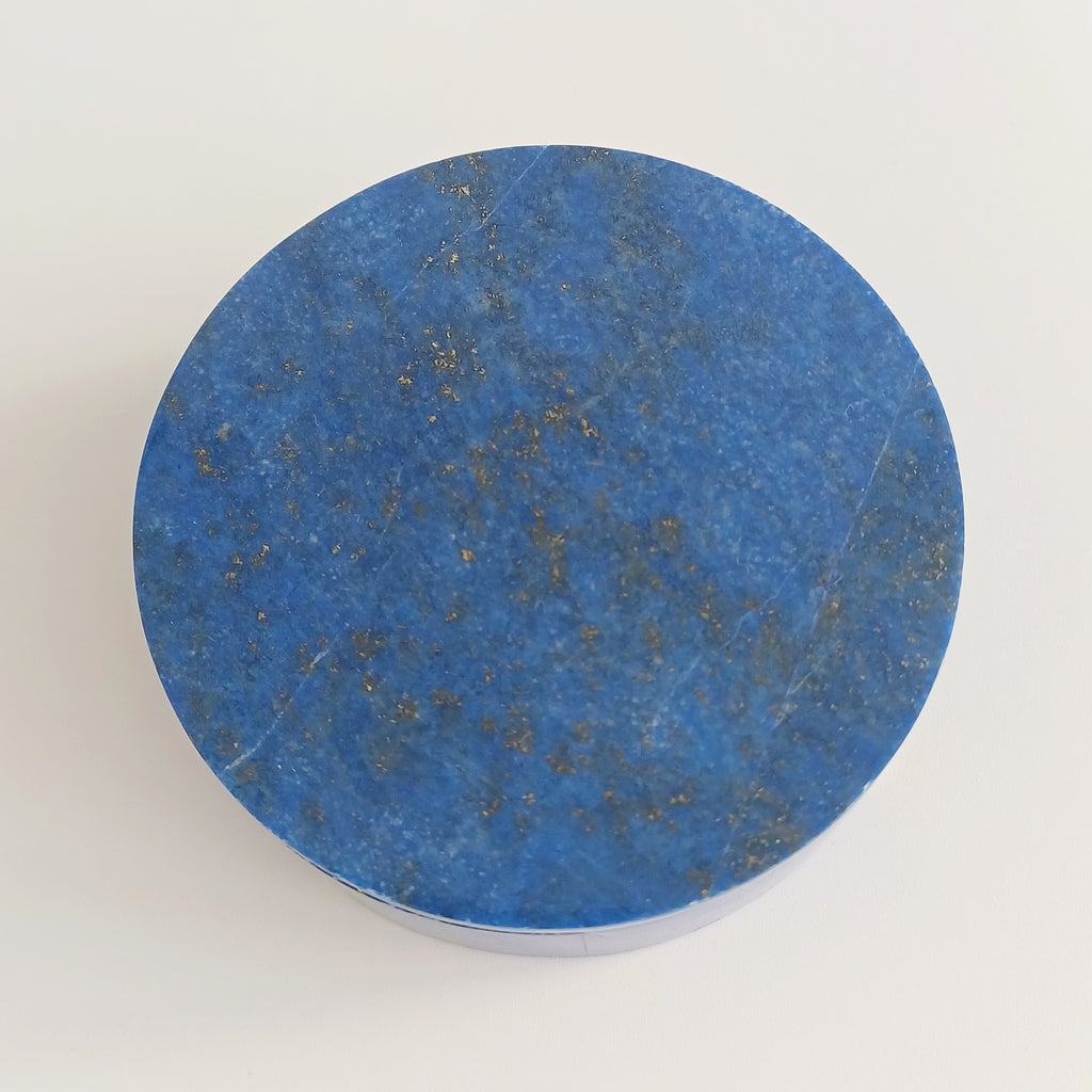 Lapis Lazuli Handmade Jewellery Box 7.7x7.7 CM