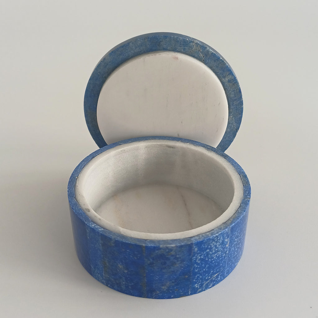 Lapis Lazuli Handmade Jewellery Box 6.6x6.6 CM