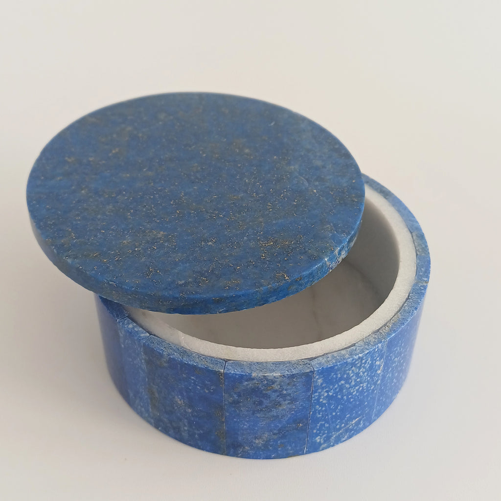 Lapis Lazuli Handmade Jewellery Box 6.6x6.6 CM