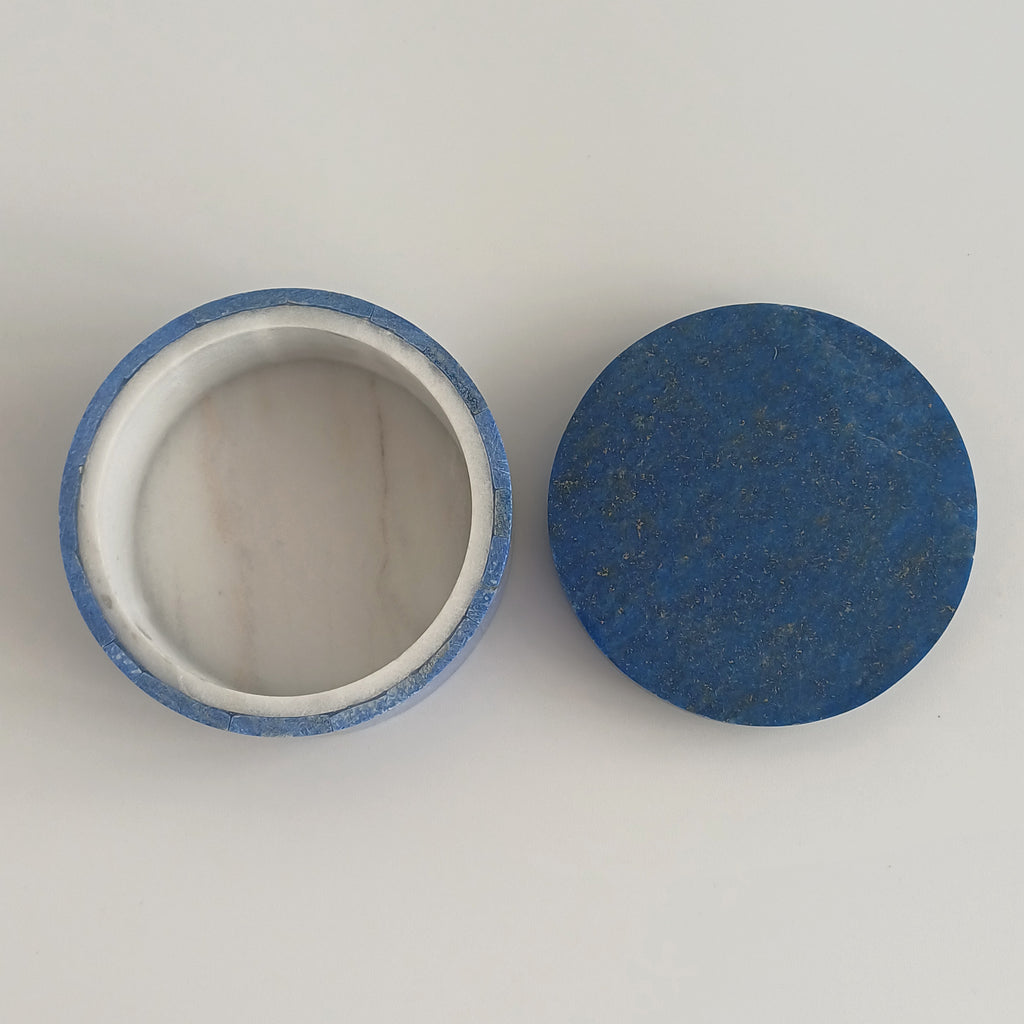 Lapis Lazuli Handmade Jewellery Box 6.6x6.6 CM