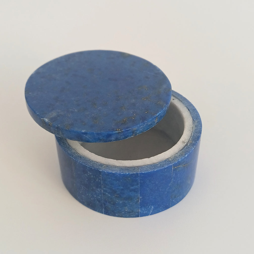 Lapis Lazuli Handmade Jewellery Box 5x5 CM
