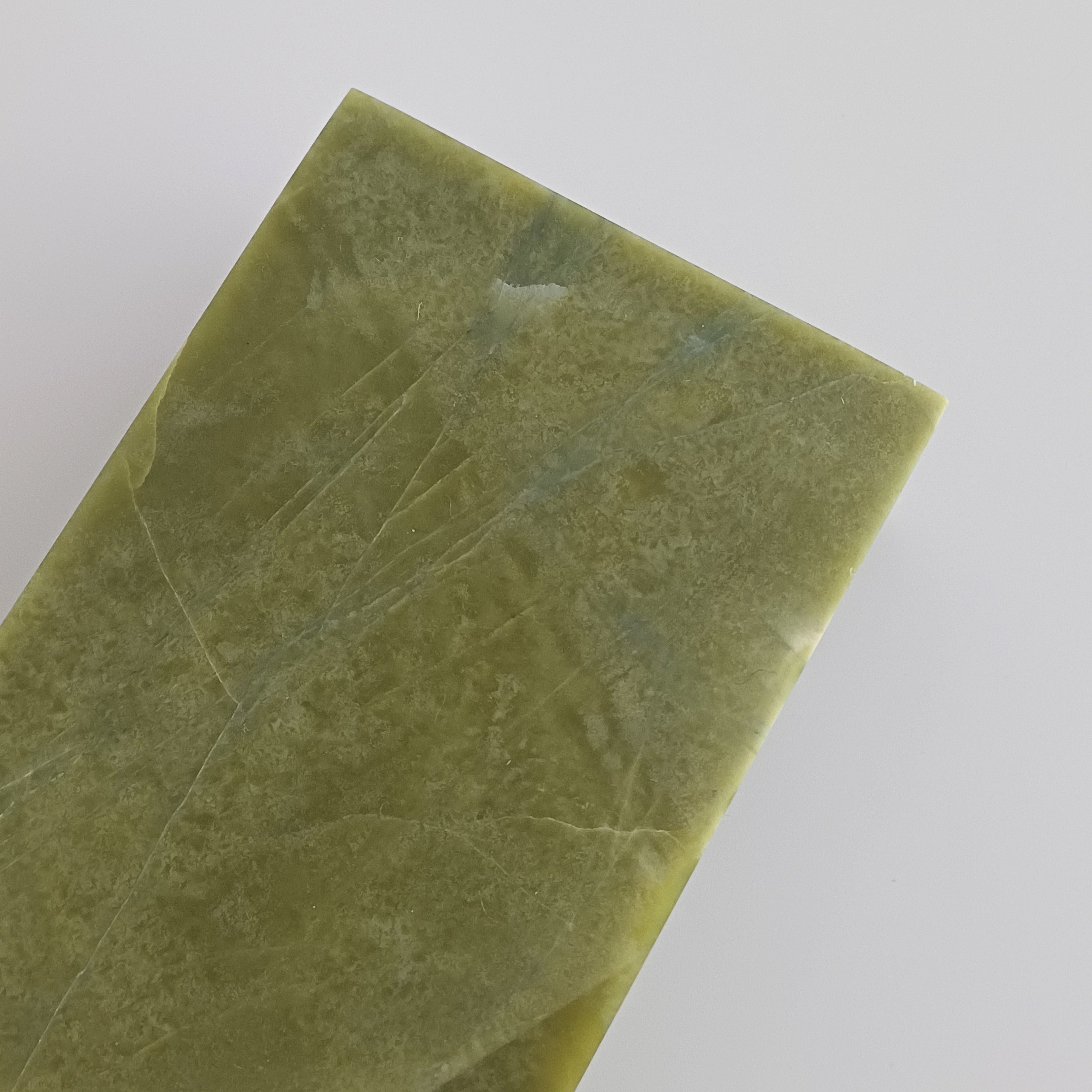 Afghan Handmade Serpentine & White Marble Jewellery Box 12.7x8.7 CM