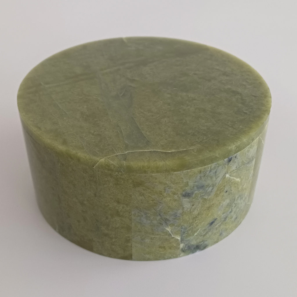 Afghan Handmade Serpentine & White Marble Jewellery Box 11.4x11.4 CM