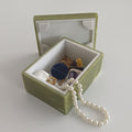 Afghan Handmade Serpentine & White Marble Jewellery Box 9.7x7.3 CM