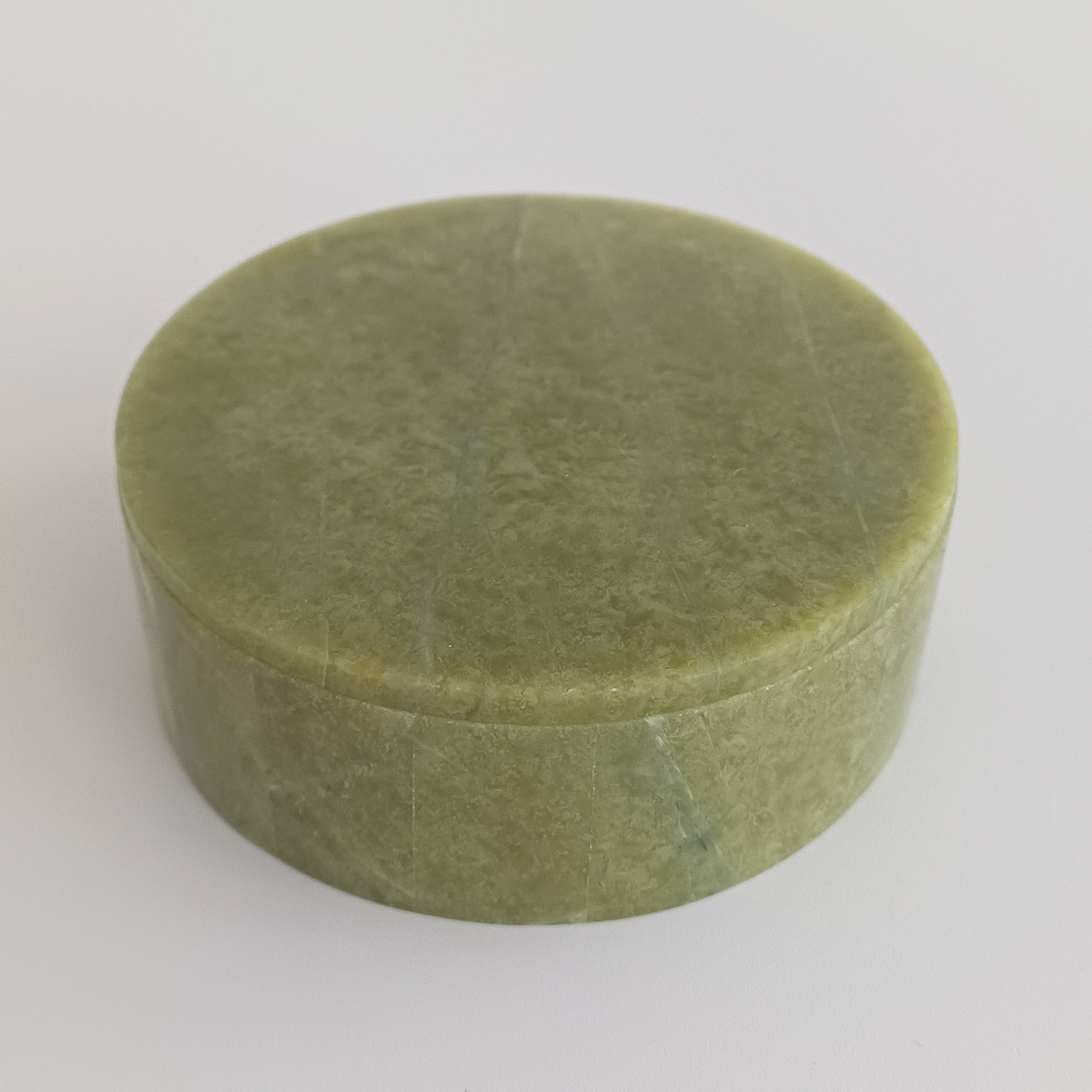 Afghan Handmade Serpentine & White Marble Jewellery Box 7.5x7.5 CM