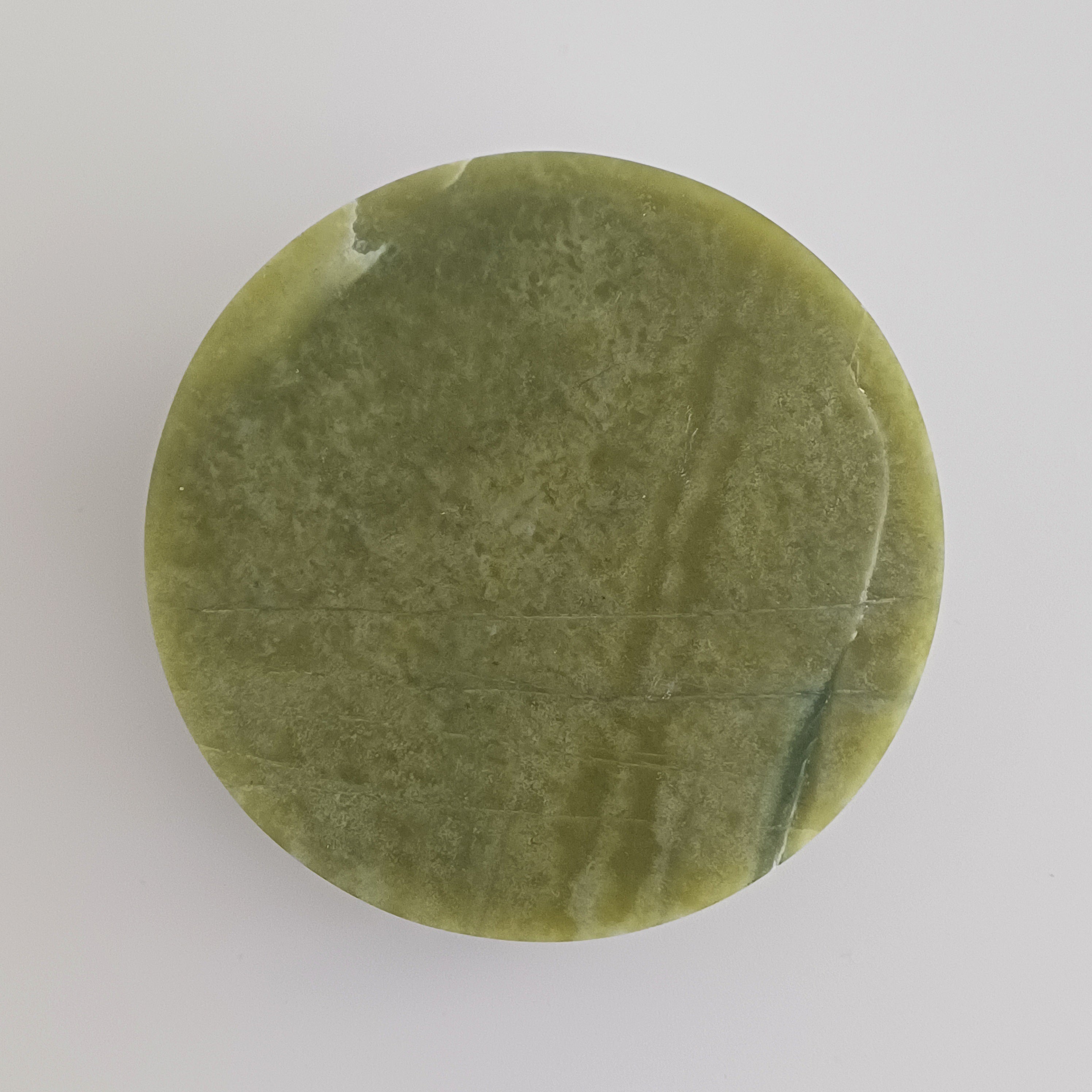 Afghan Handmade Serpentine & White Marble Jewellery Box 7.7x7.7 CM