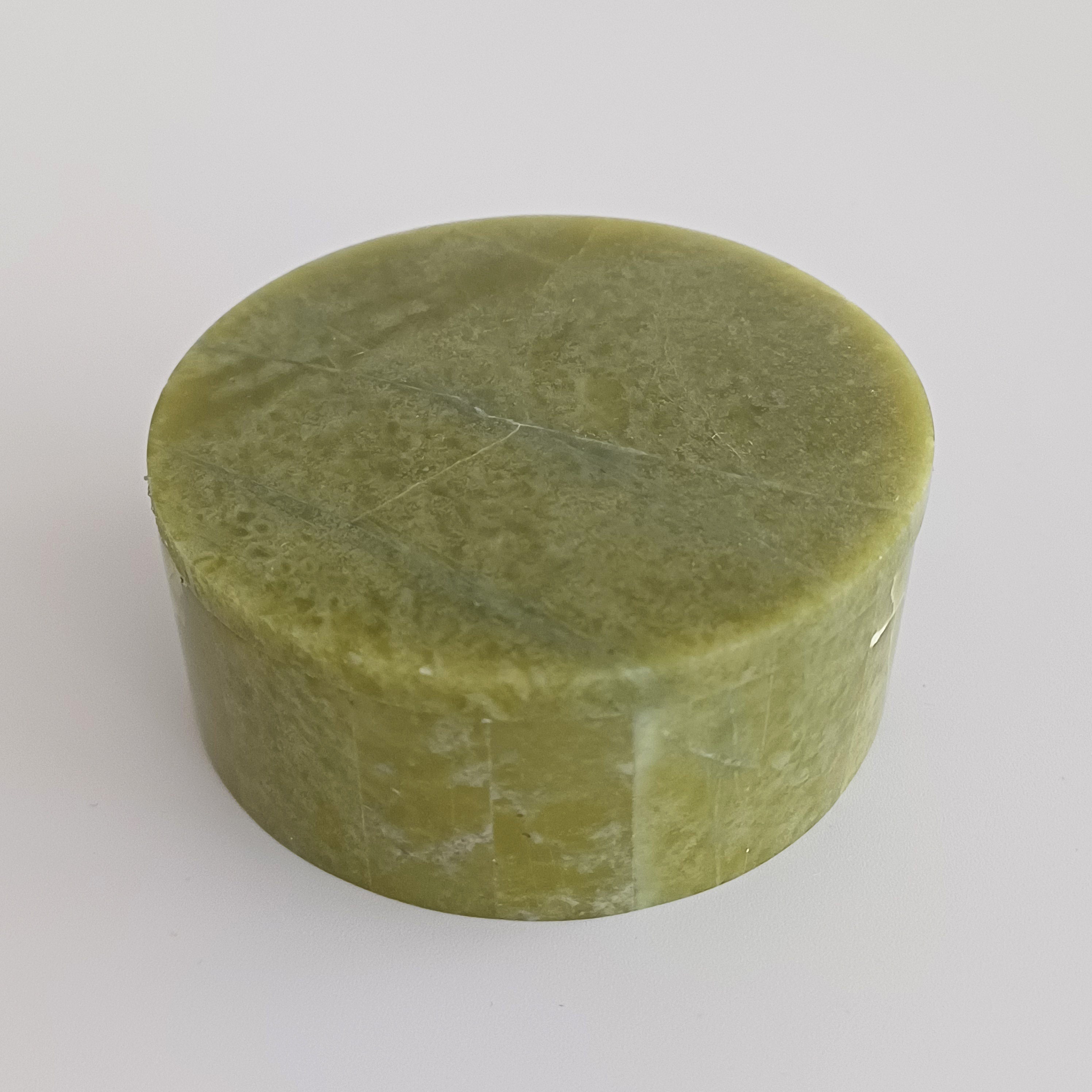 Afghan Handmade Serpentine & White Marble Jewellery Box 6.5x6.5 CM