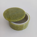 Afghan Handmade Serpentine & White Marble Jewellery Box 6.5x6.5 CM
