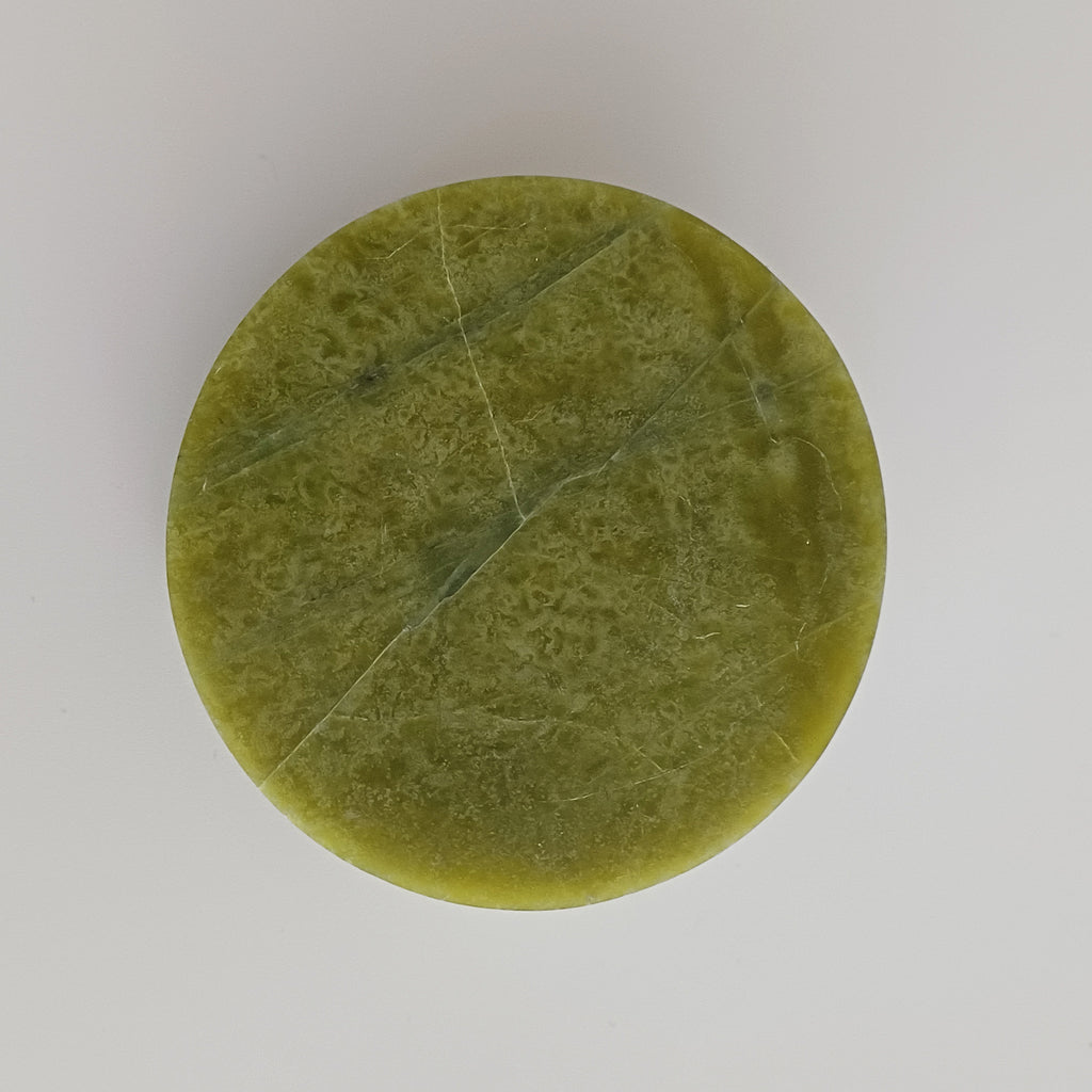 Afghan Handmade Serpentine & White Marble Jewellery Box 6.5x6.5 CM