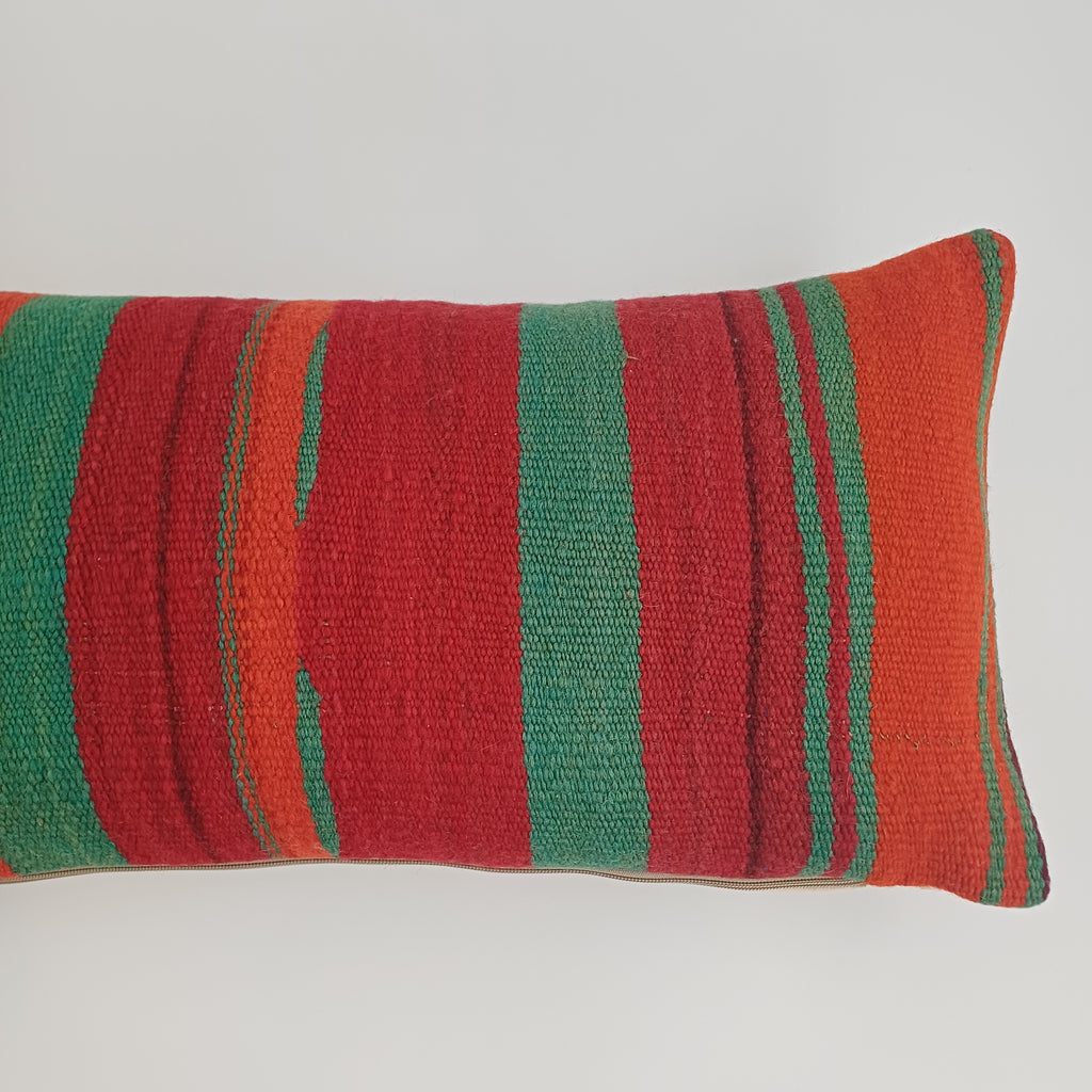 Moroccan Handmade Multicoloured Rug Cushion Cover 24''x12'' / 60x30 CM