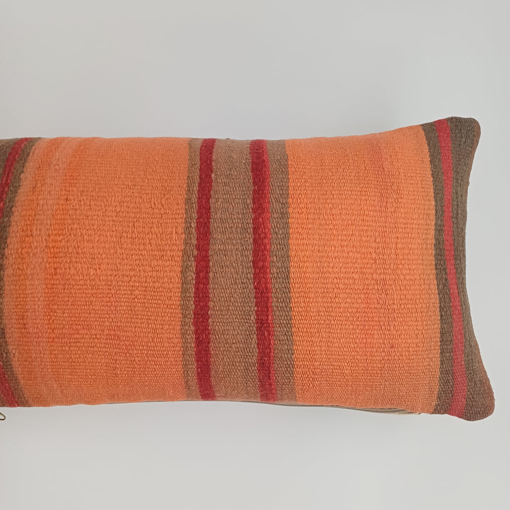 Moroccan Handmade Multicoloured Rug Cushion Cover 24''x12'' / 60x30 CM