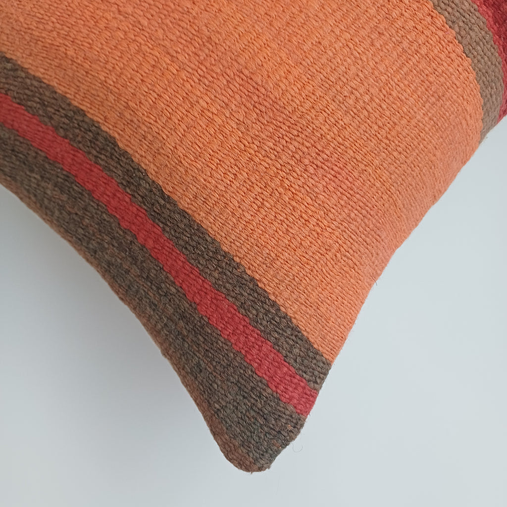 Moroccan Handmade Multicoloured Rug Cushion Cover 24''x12'' / 60x30 CM