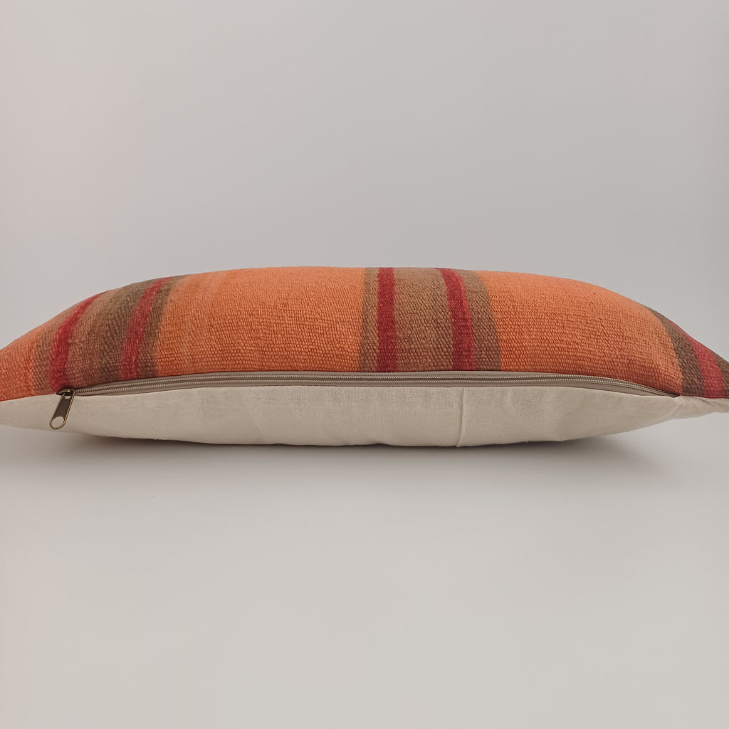 Moroccan Handmade Multicoloured Rug Cushion Cover 24''x12'' / 60x30 CM