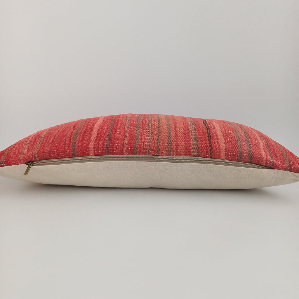 Moroccan Handmade Multicoloured Rug Cushion Cover 24''x12'' / 60x30 CM