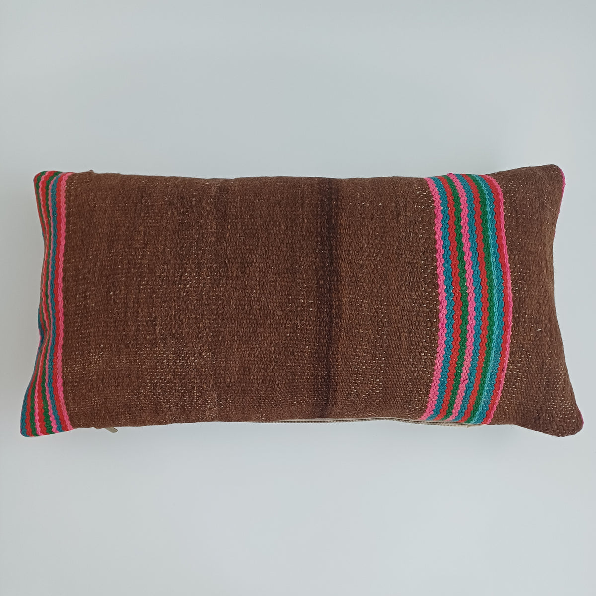 Moroccan Handmade Multicoloured Rug Cushion Cover 24''x12'' / 60x30 CM