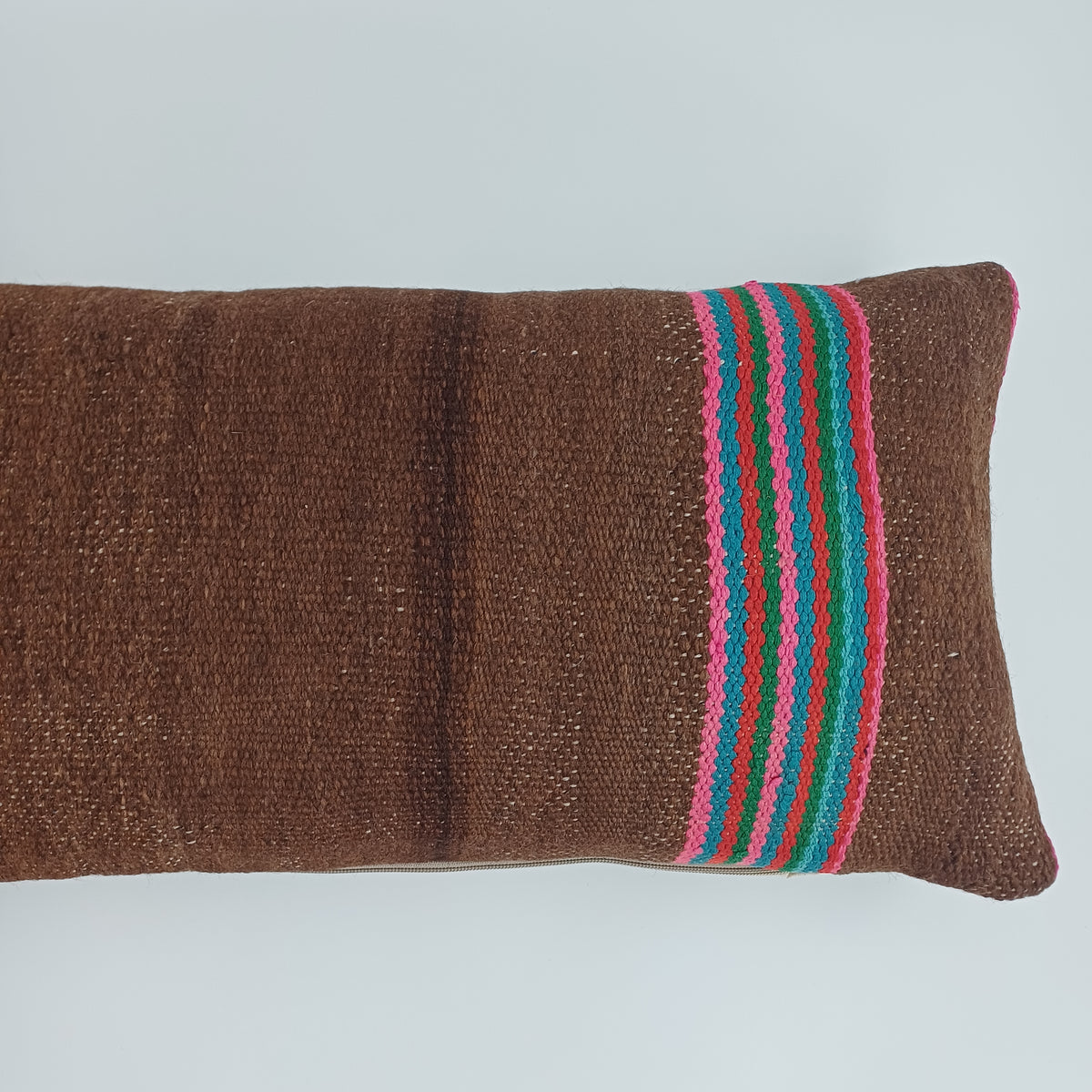 Moroccan Handmade Multicoloured Rug Cushion Cover 24''x12'' / 60x30 CM
