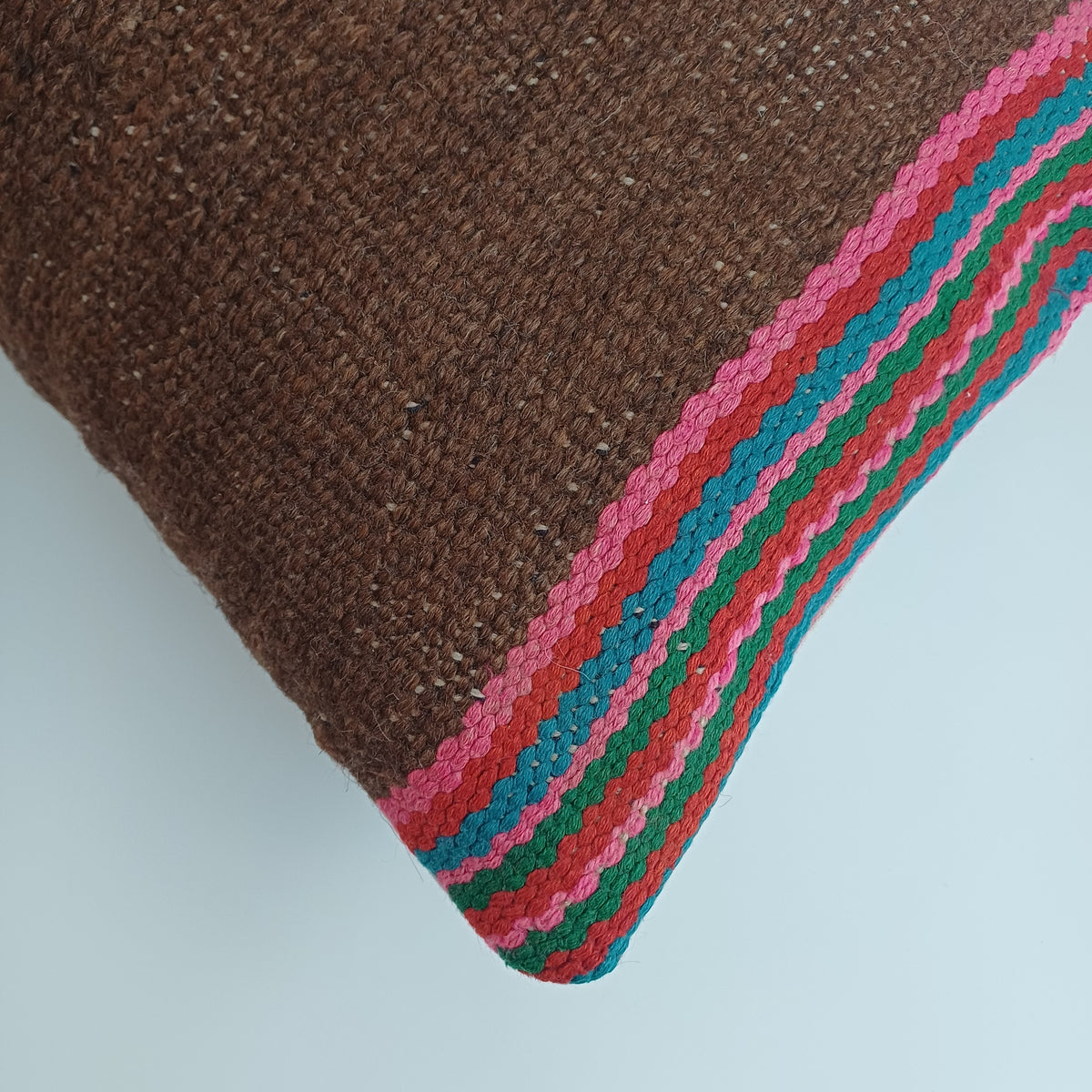 Moroccan Handmade Multicoloured Rug Cushion Cover 24''x12'' / 60x30 CM