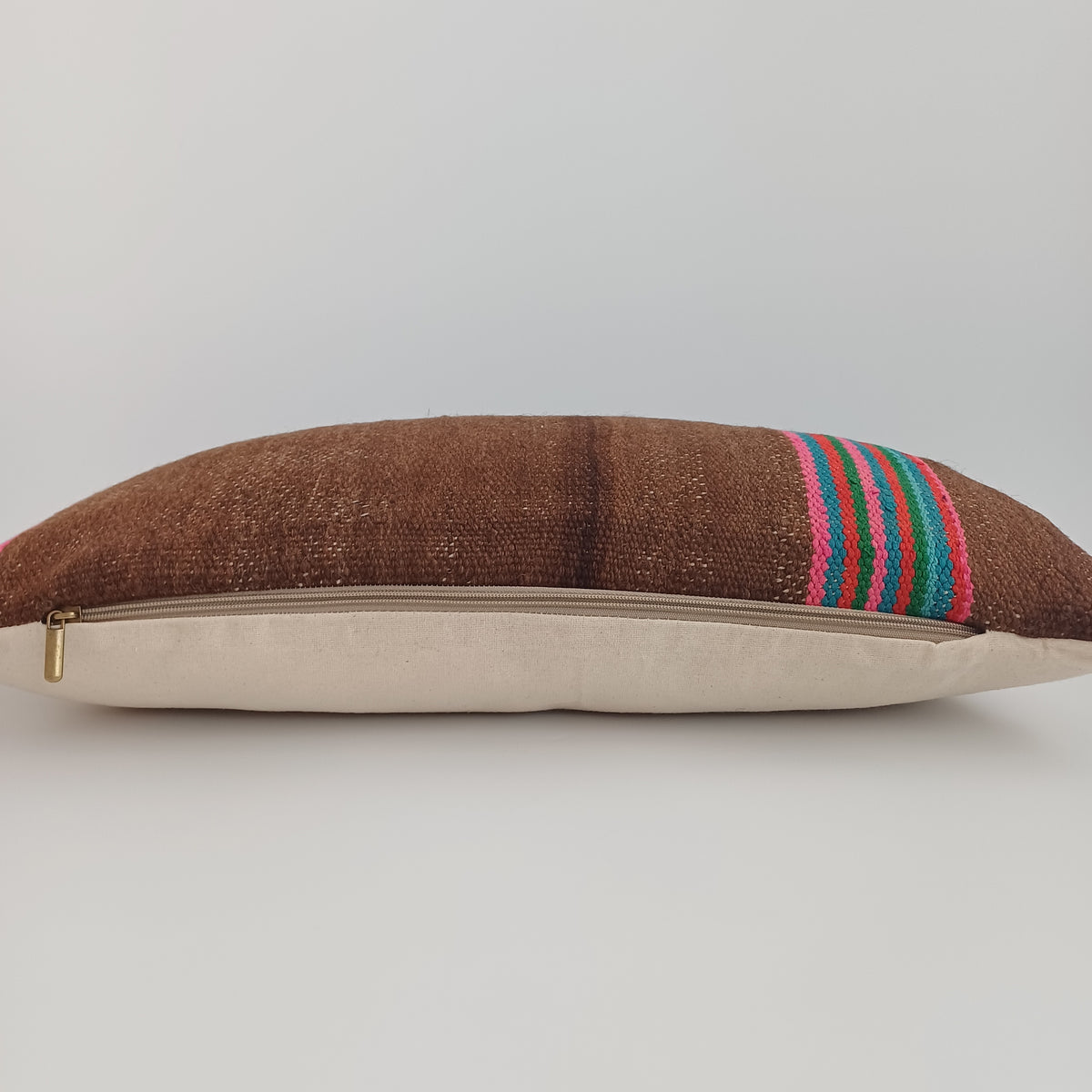 Moroccan Handmade Multicoloured Rug Cushion Cover 24''x12'' / 60x30 CM