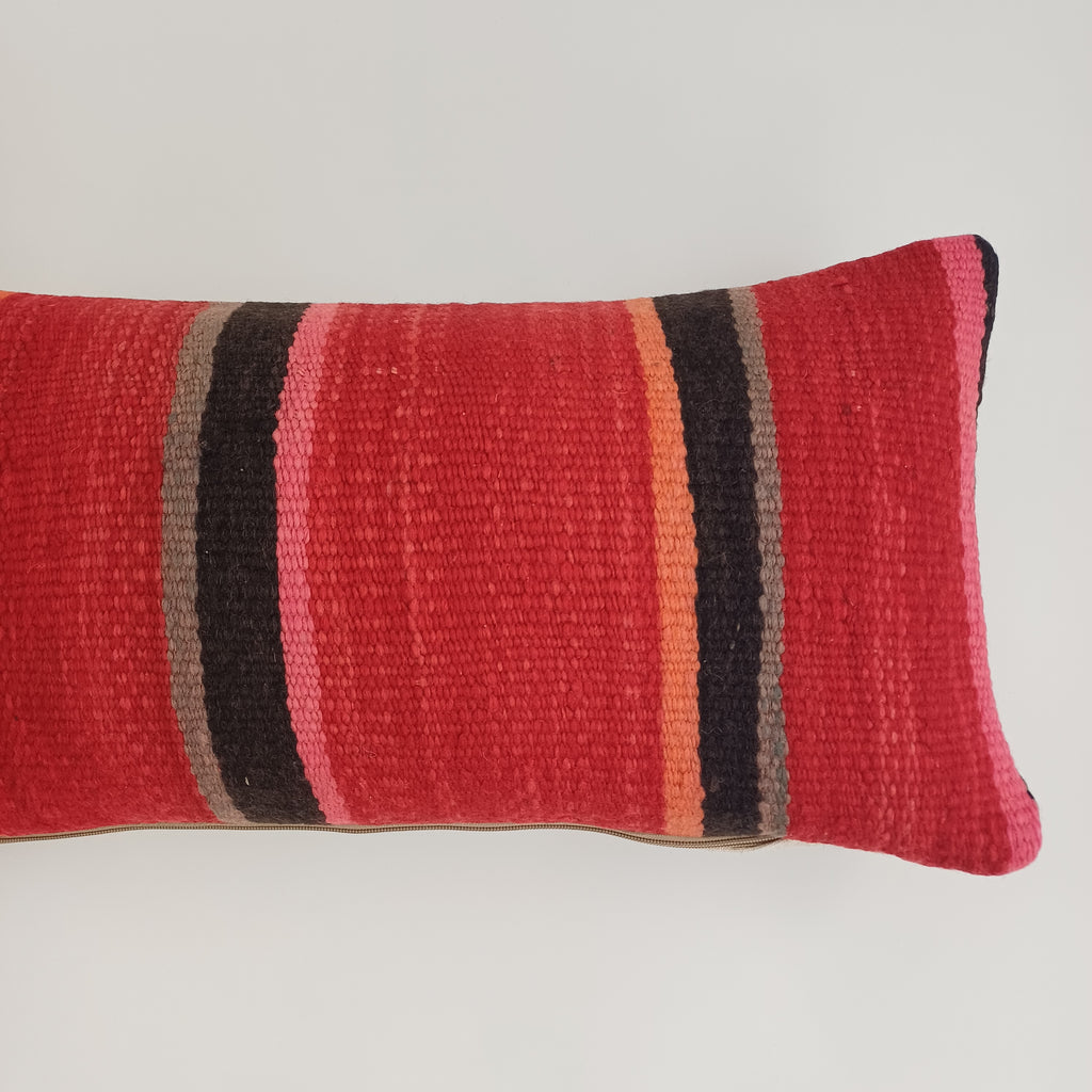 Moroccan Handmade Multicoloured Rug Cushion Cover 24''x12'' / 60x30 CM