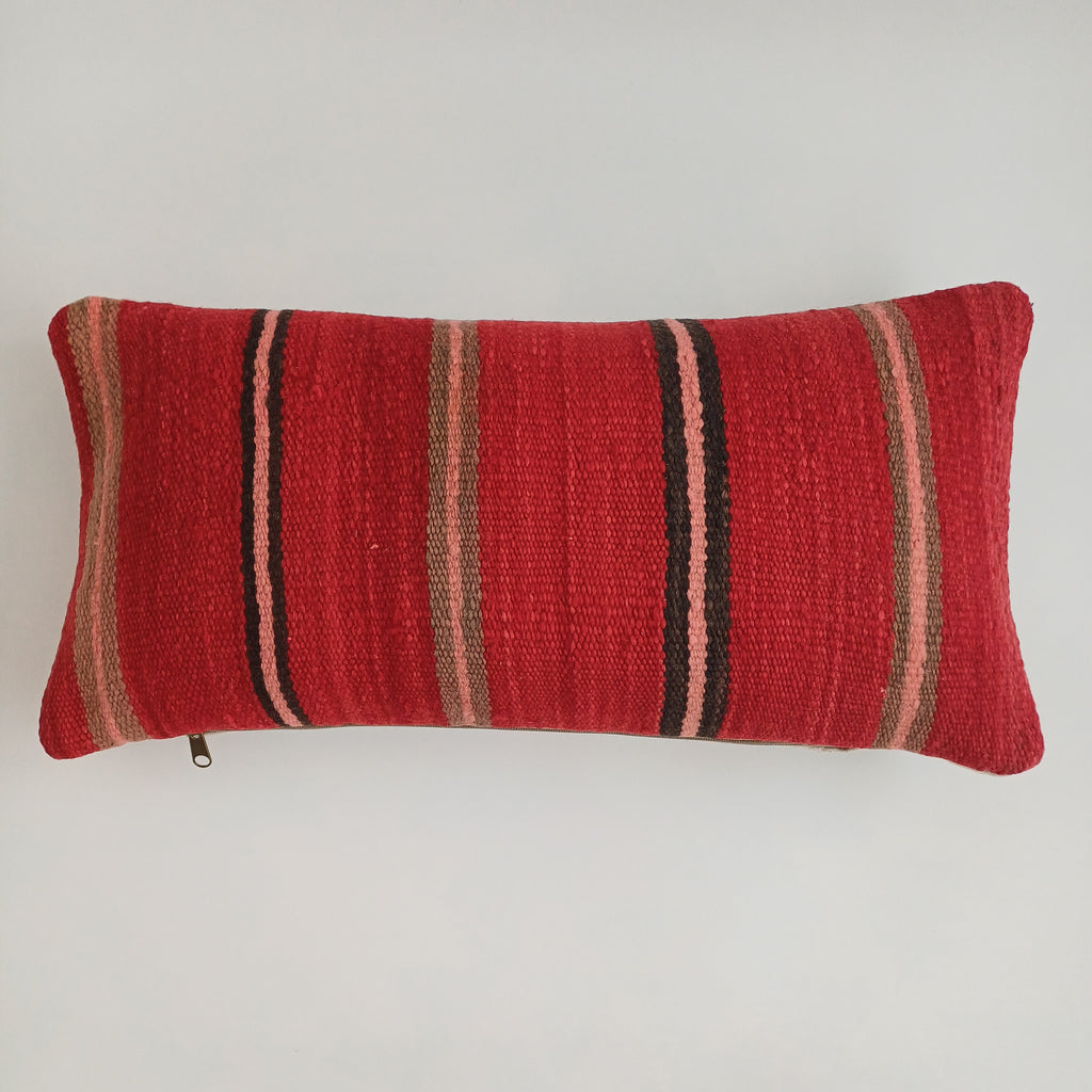 Moroccan Handmade Multicoloured Rug Cushion Cover 24''x12'' / 60x30 CM