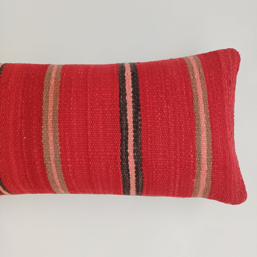 Moroccan Handmade Multicoloured Rug Cushion Cover 24''x12'' / 60x30 CM