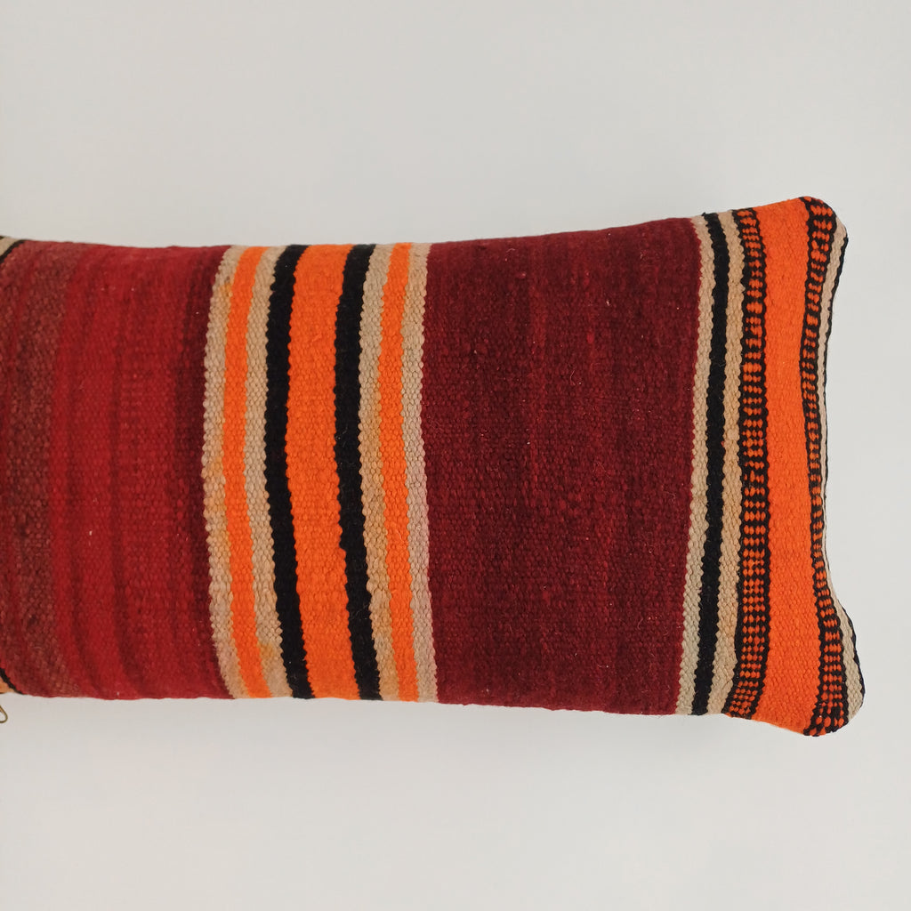 Moroccan Handmade Multicoloured Rug Cushion Cover 24''x12'' / 60x30 CM