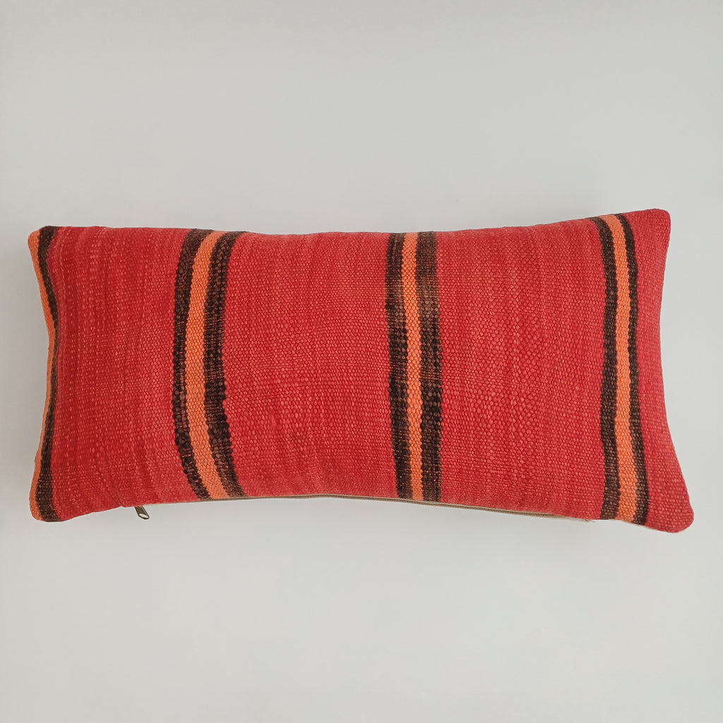 Moroccan Handmade Multicoloured Rug Cushion Cover 24''x12'' / 60x30 CM