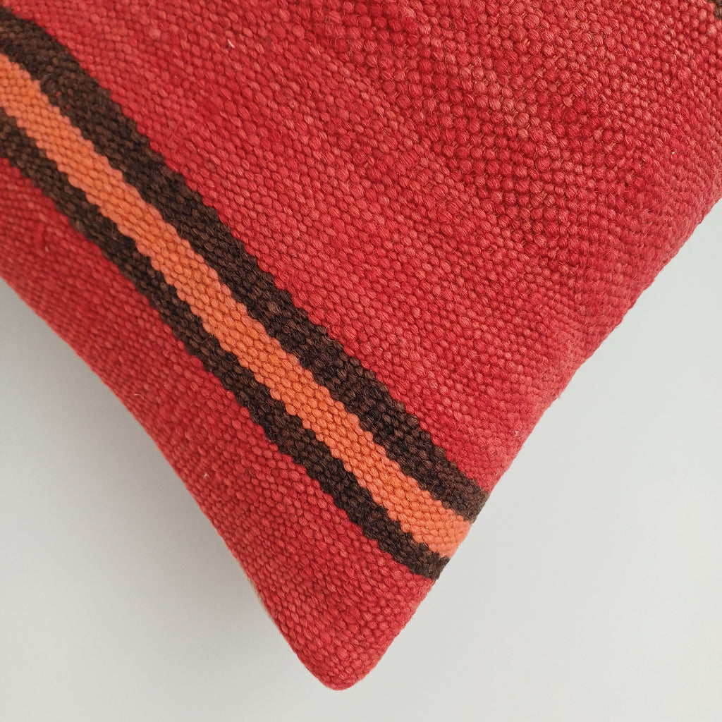 Moroccan Handmade Multicoloured Rug Cushion Cover 24''x12'' / 60x30 CM