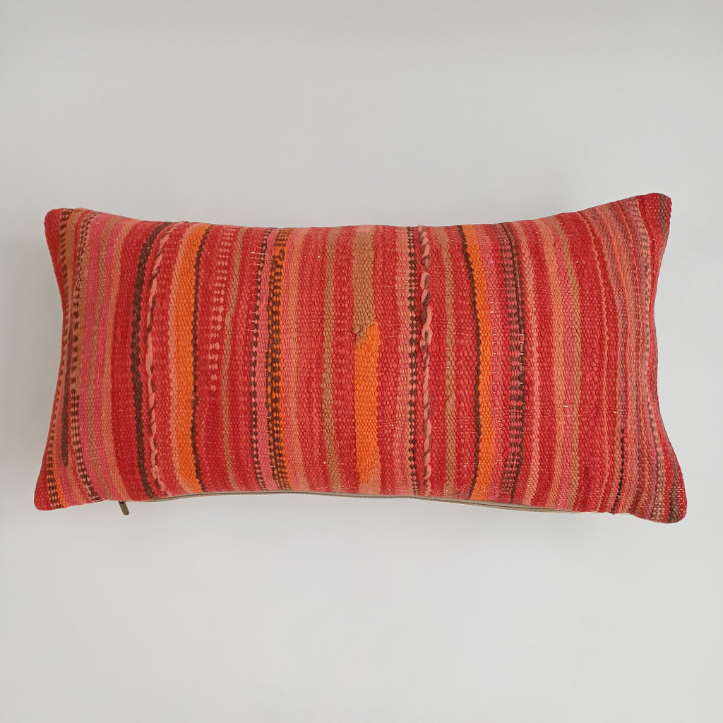 Moroccan Handmade Multicoloured Rug Cushion Cover 24''x12'' / 60x30 CM
