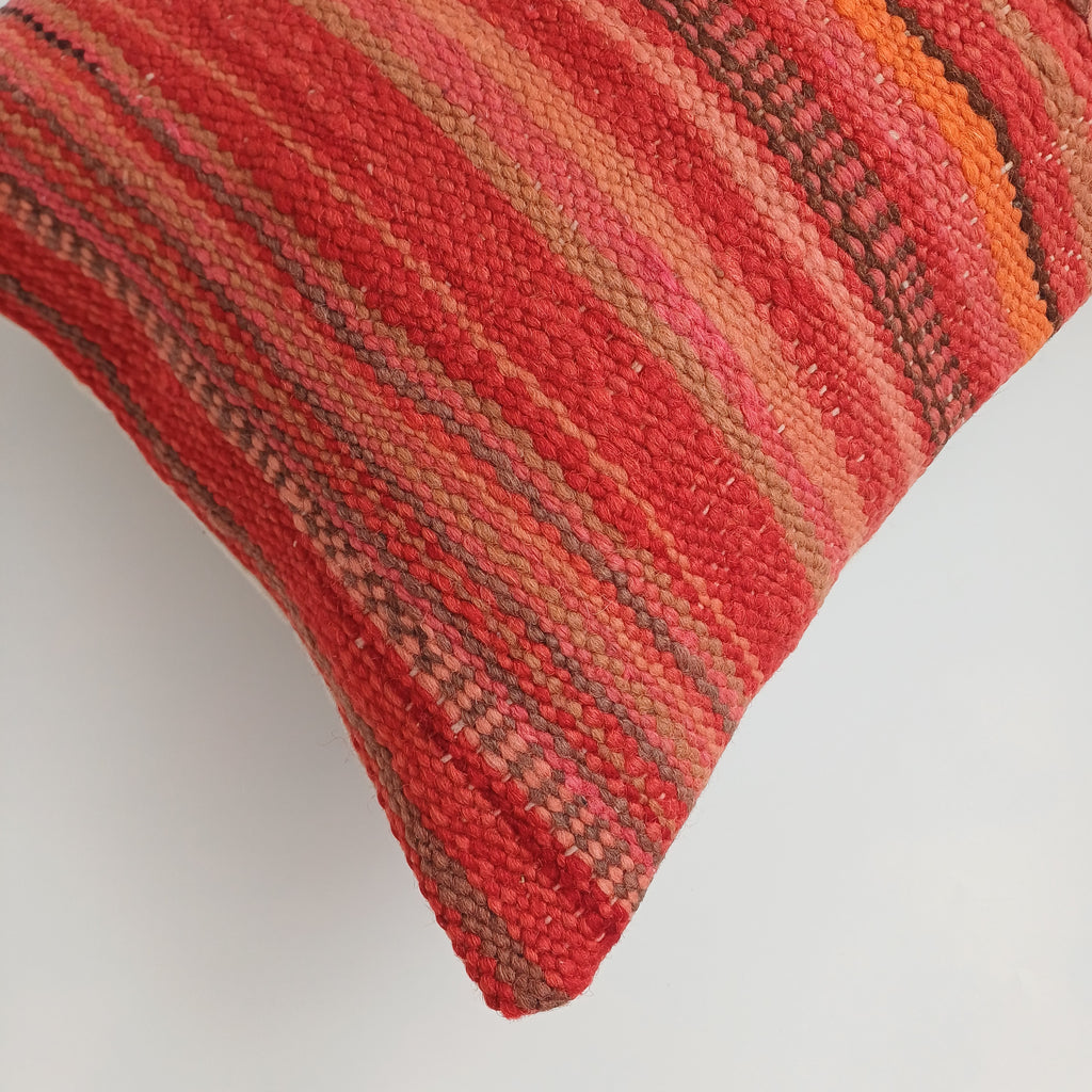 Moroccan Handmade Multicoloured Rug Cushion Cover 24''x12'' / 60x30 CM
