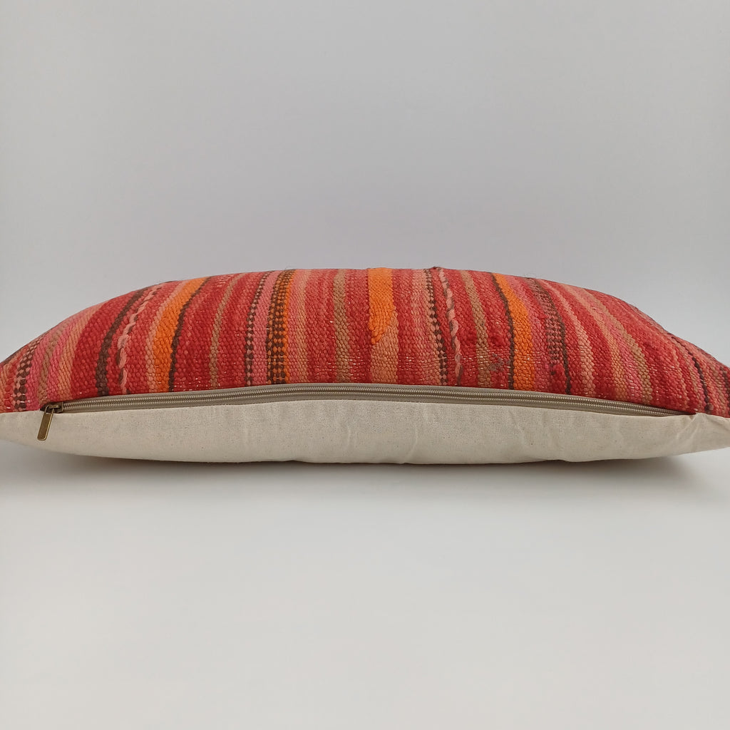 Moroccan Handmade Multicoloured Rug Cushion Cover 24''x12'' / 60x30 CM