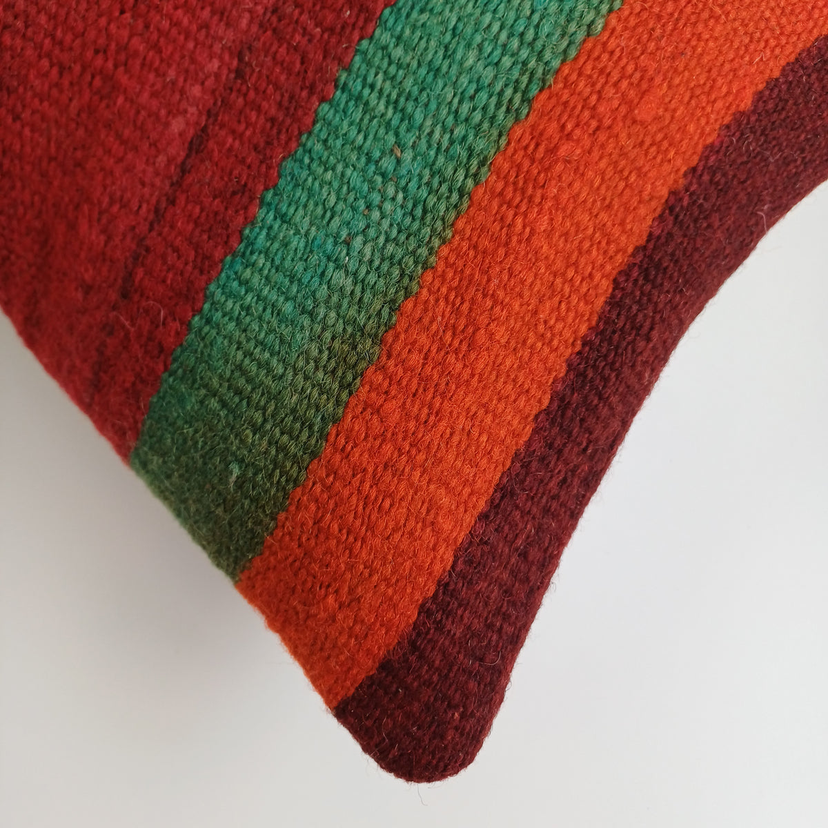 Moroccan Handmade Multicoloured Rug Cushion Cover 24''x12'' / 60x30 CM