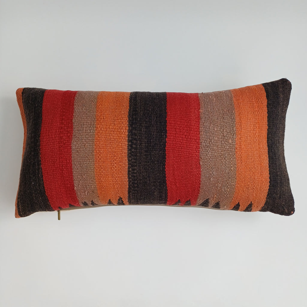 Moroccan Handmade Multicoloured Rug Cushion Cover 24''x12'' / 60x30 CM