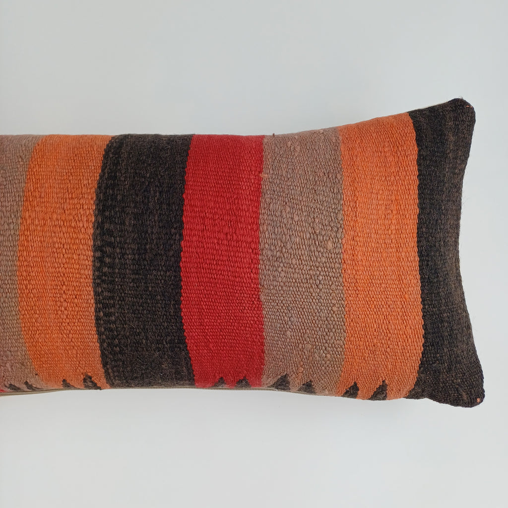 Moroccan Handmade Multicoloured Rug Cushion Cover 24''x12'' / 60x30 CM