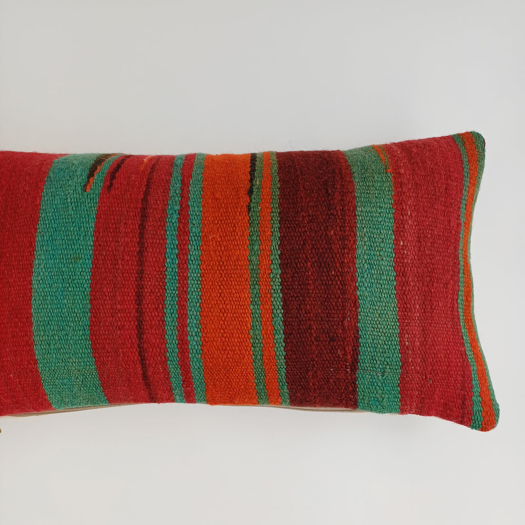 Moroccan Handmade Multicoloured Rug Cushion Cover 24''x12'' / 60x30 CM