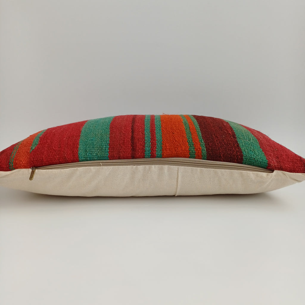 Moroccan Handmade Multicoloured Rug Cushion Cover 24''x12'' / 60x30 CM