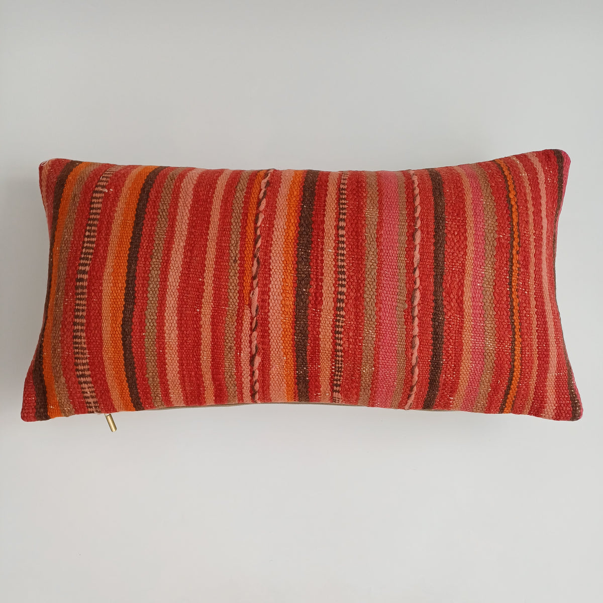 Moroccan Handmade Multicoloured Rug Cushion Cover 24''x12'' / 60x30 CM