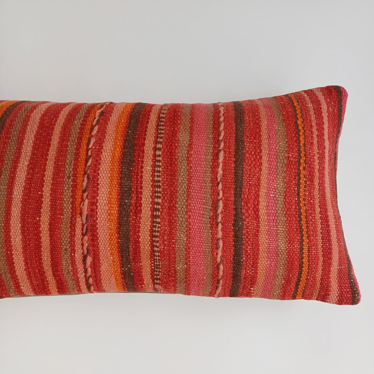 Moroccan Handmade Multicoloured Rug Cushion Cover 24''x12'' / 60x30 CM