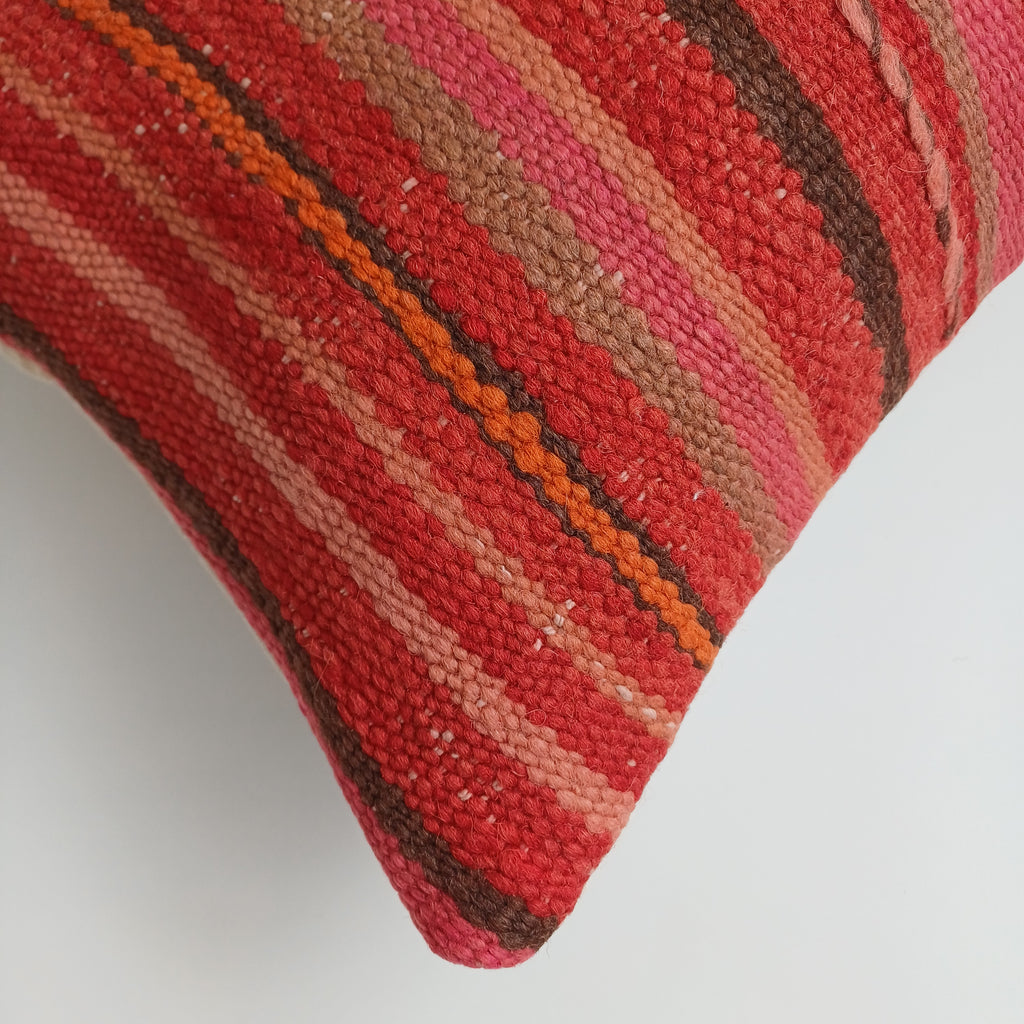 Moroccan Handmade Multicoloured Rug Cushion Cover 24''x12'' / 60x30 CM