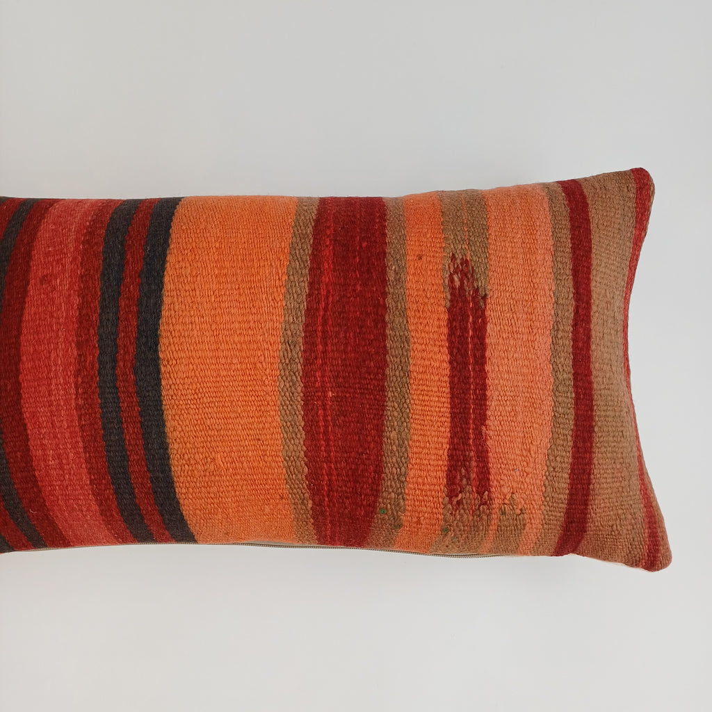 Moroccan Handmade Multicoloured Rug Cushion Cover 24''x12'' / 60x30 CM