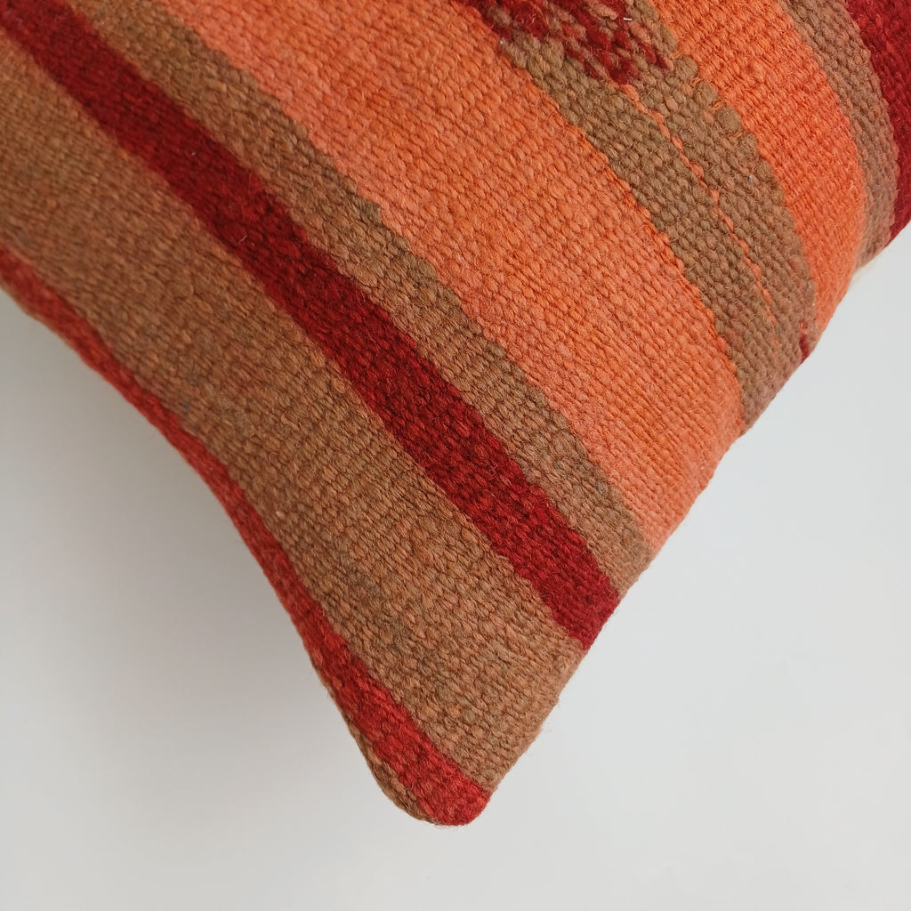 Moroccan Handmade Multicoloured Rug Cushion Cover 24''x12'' / 60x30 CM