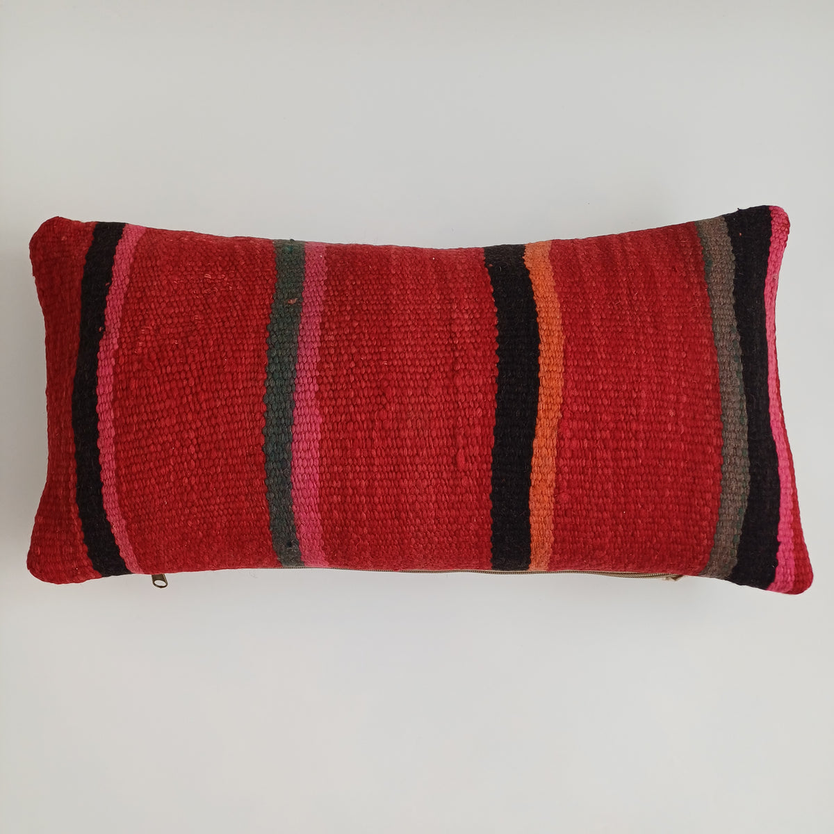 Moroccan Handmade Multicoloured Rug Cushion Cover 24''x12'' / 60x30 CM
