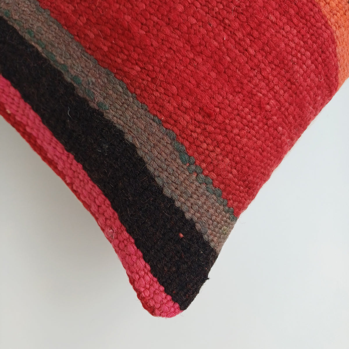 Moroccan Handmade Multicoloured Rug Cushion Cover 24''x12'' / 60x30 CM