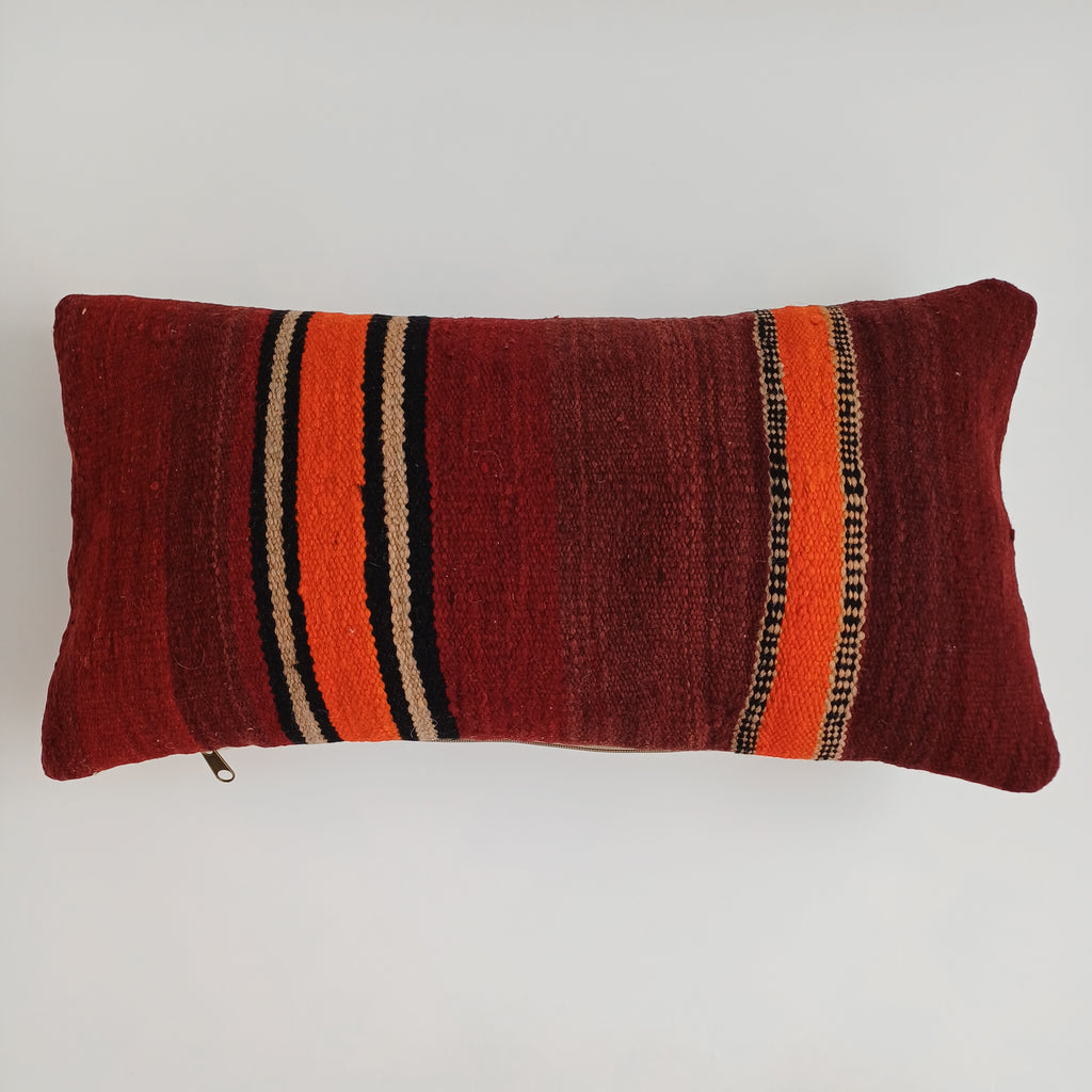 Moroccan Handmade Multicoloured Rug Cushion Cover 24''x12'' / 60x30 CM